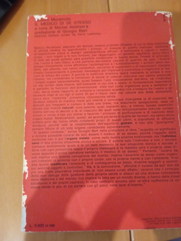 Il medico di se stesso, Naboru Muramoto, Feltrinelli, 1979