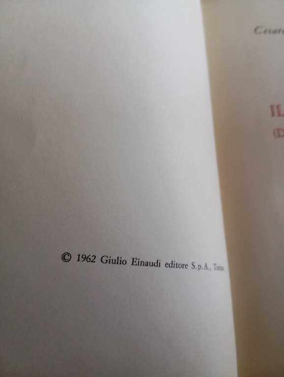 Il mestiere di Vivere, Cesare Pavese, Einaudi, 1962, prima edizione