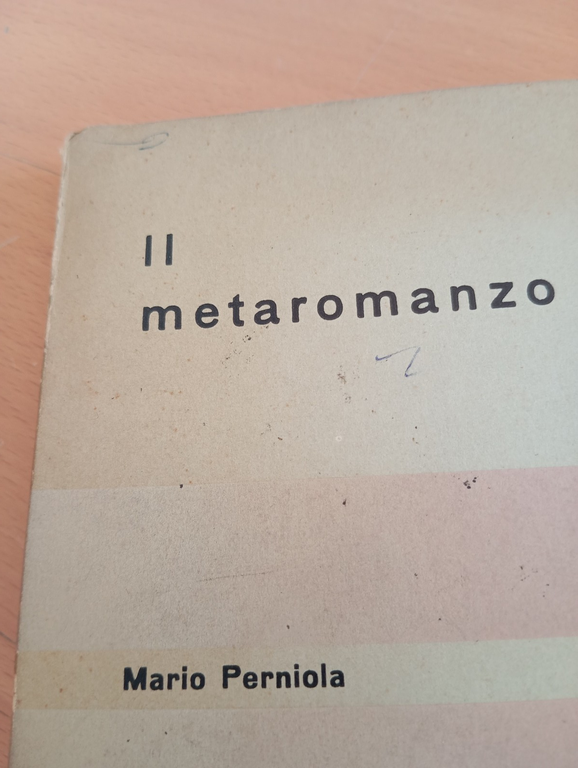 Il metaromanzo, Mario Perniola, Silva Editore, 1966