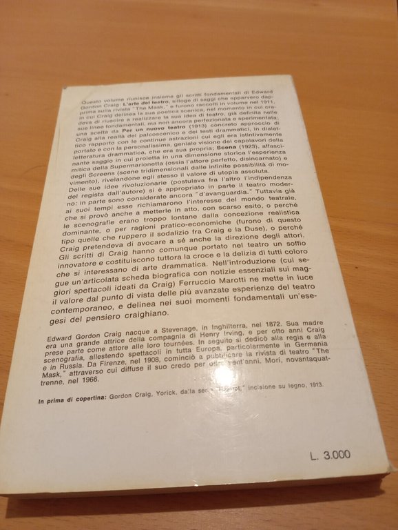 Il mio teatro, Edward Gordon Craig, Feltrinelli, 1971, Molto raro