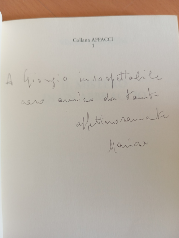 Il mistero di un abbraccio, Marisa Moreschini, Equinozi, 2014