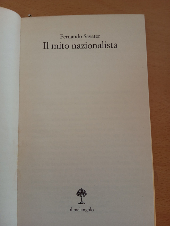 Il mito nazionalista, Fernando Savater, il Melangolo, 1998