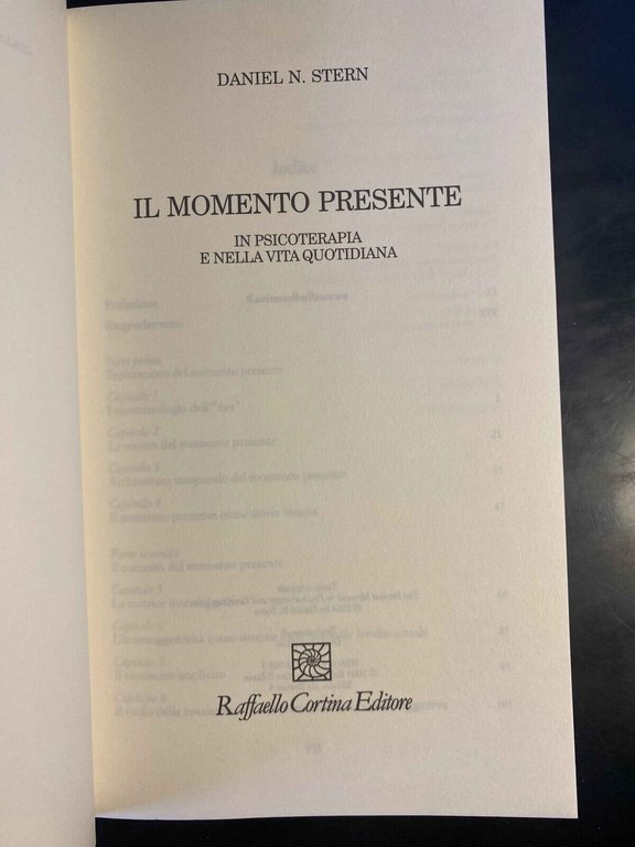 Il momento presente, Daniel N. Stein, Raffaele Cortina Editore, 2005
