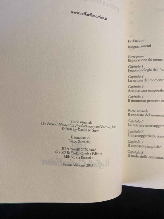 Il momento presente, Daniel N. Stein, Raffaele Cortina Editore, 2005