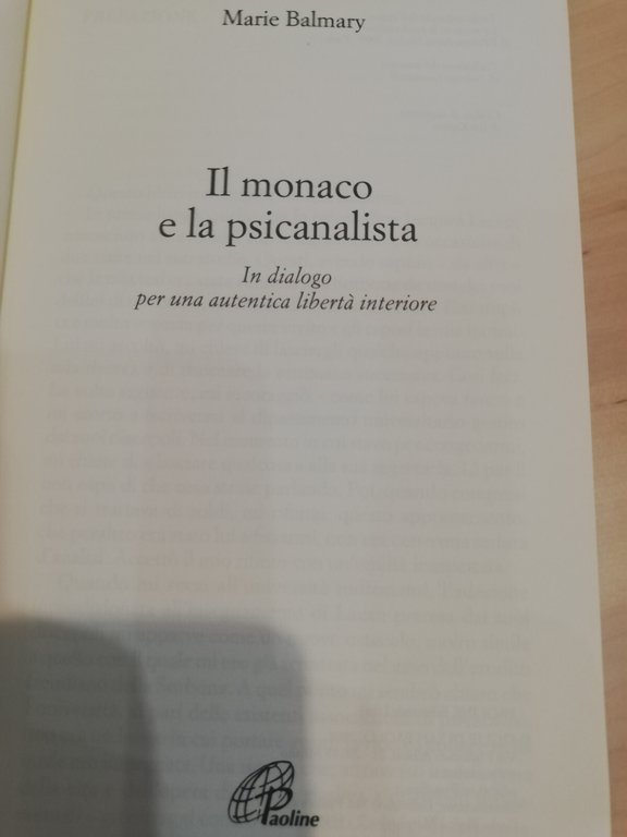 Il monaco e la psicanalista, Marie Balmary, Paoline, 2008