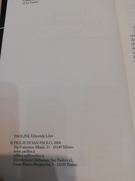 Il monaco e la psicanalista, Marie Balmary, Paoline, 2008