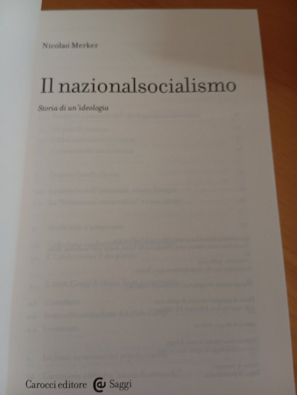 Il nazionalsocialismo. Storia di un'ideologia, Nicolao Merker, Carocci, 2013