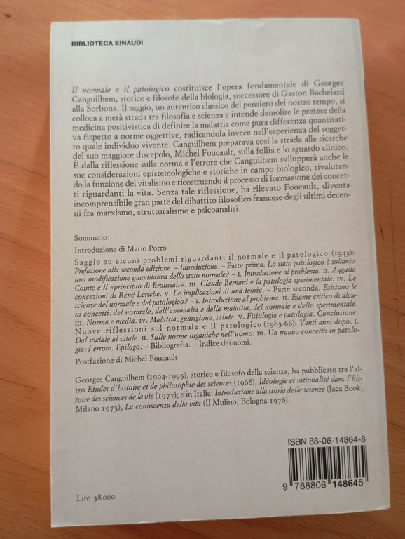 Il normale e il patologico, Georges Canguilhem, Einaudi, 1998
