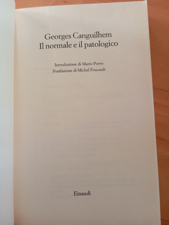 Il normale e il patologico, Georges Canguilhem, Einaudi, 1998