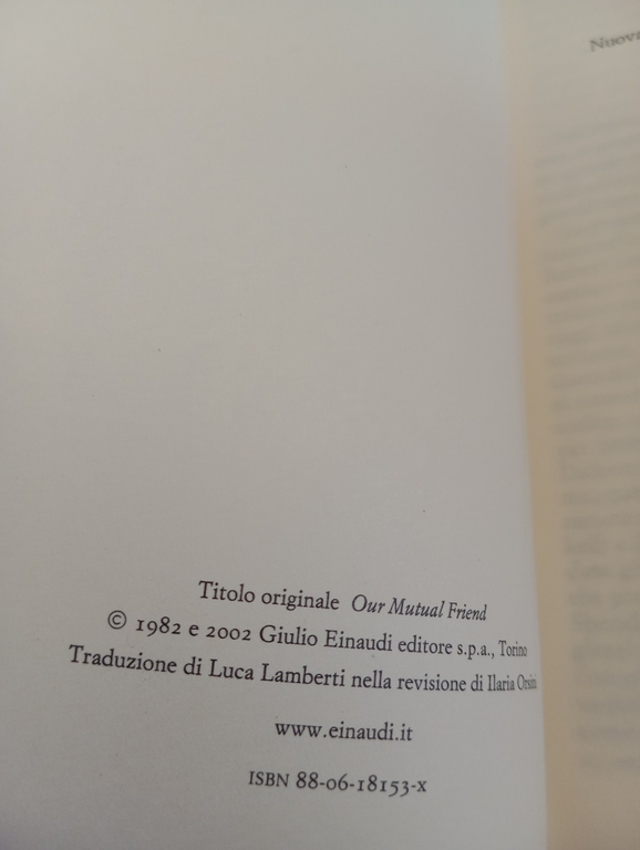 Il nostro comune amico, Charles Dickens, Einaudi, 2002 | Immagine Gallery 6