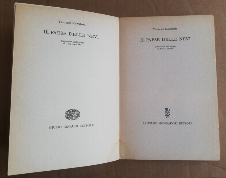 Il paese delle nevi, Yasunari Kawabata, 1966, Il bosco Mondadori