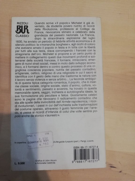 Il popolo, Jules Michelet, Rizzoli BUR, 1989