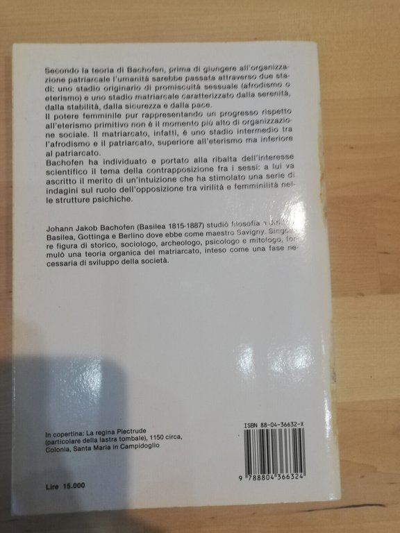 Il potere femminile, Johann Jakob Bachofen, Mondadori, 1992