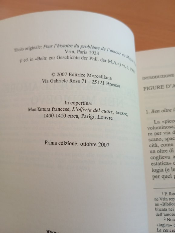 Il problema dell'amore nel Medioevo, Pierre Rousselot, Morcelliana, 2007