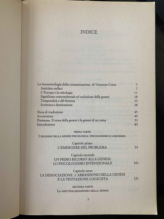 Il problema della genesi nella filosofia di Husserl, Jacques Derrida, …