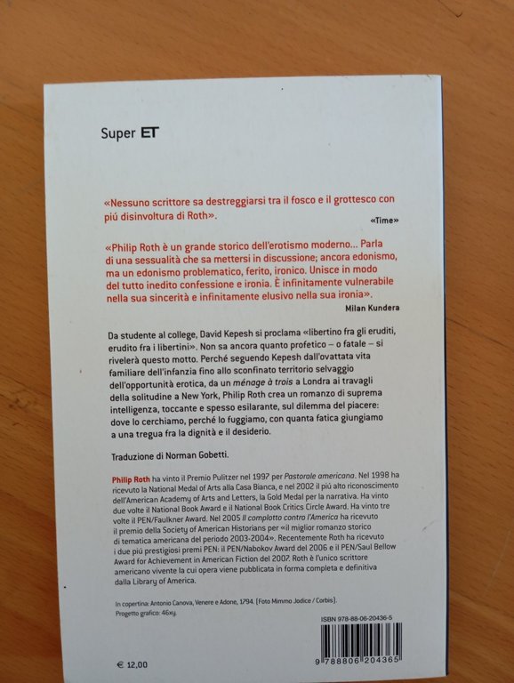 Il professore di desiderio, Philip Roth, Einaudi, 2010 | Immagine Gallery 4