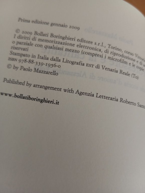 Il professore e la cantante, Paolo Mazzarello, Bollati Boringhieri, 2009