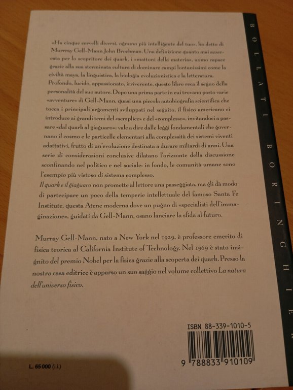 Il quark e il giaguaro, Murray Gell-Mann, Bollati Boringhieri, 1996