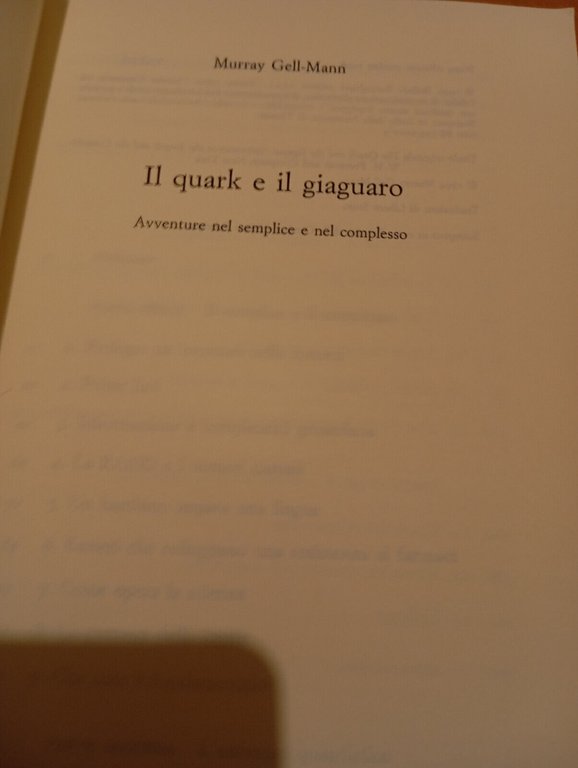 Il quark e il giaguaro, Murray Gell-Mann, Bollati Boringhieri, 1996