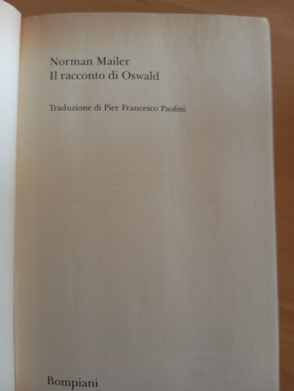 Il racconto di Oswald. Un mistero americano. Norman Mailer, Bompiani, … | Immagine Gallery 9