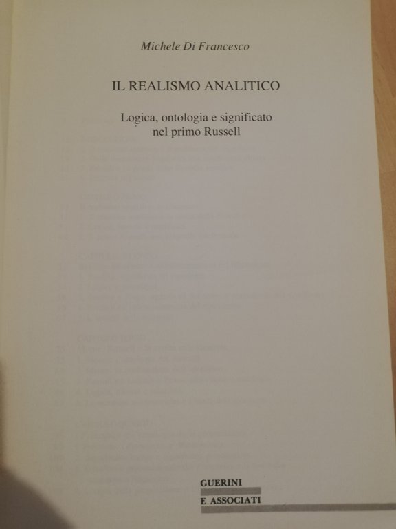 Il realismo analitico, logica primo Russell, Michele di Francesco, 1991, … | Immagine Gallery 13