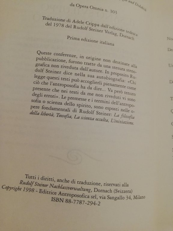 Il sano sviluppo dell'essere umano vol. II, Rudolf Steiner, 1998