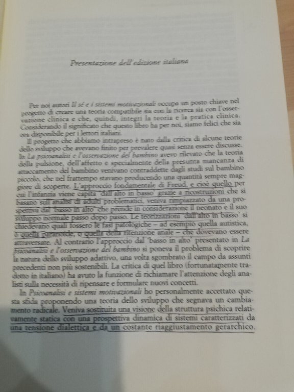 Il sé e i sistemi motivazionali, Lichtenberg Lachmann Fosshage Astrolabio …