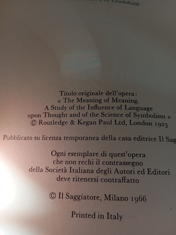 Il significato del significato, C. K. Ogden - I.A. Richards, …