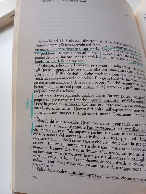 Il sogno di una passione, Lee Strasberg, Ubulibri, 1990