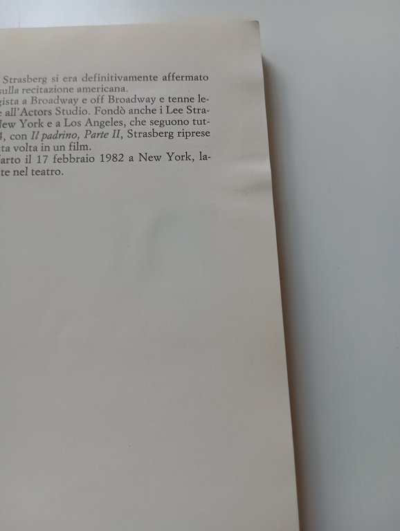 Il sogno di una passione, Lee Strasberg, Ubulibri, 1990