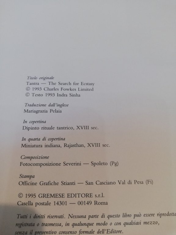 Il Tantra illustrato. La ricerca dell'estasi, Gremese Editore, 1995