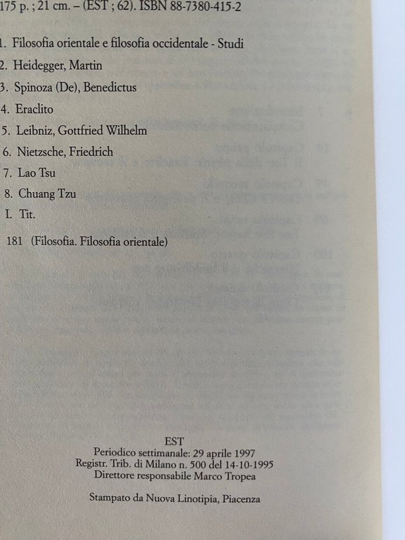 Il Tao della filosofia, Giangiorgio Pasqualotto, EST, 1997