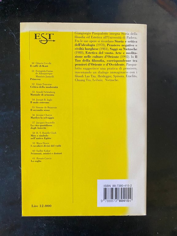 Il Tao della filosofia, Giangiorgio Pasqualotto, EST, 1997