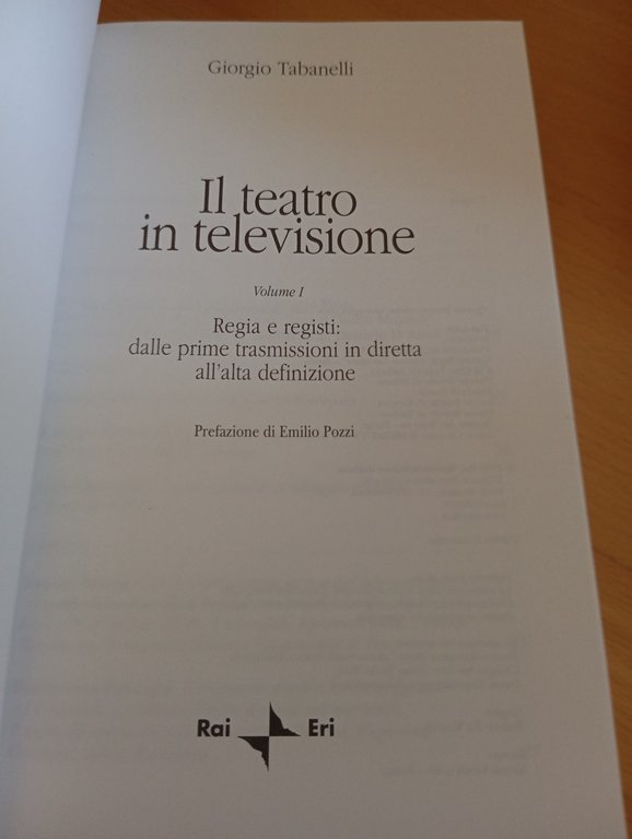 Il tatro in televisione, due volumi con cofanetto, Giorgio Tabanelli. …