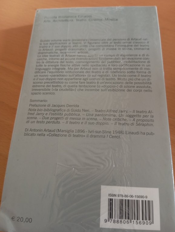 Il teatro e il suo doppio, Antonin Artaud, Einaudi, 2000