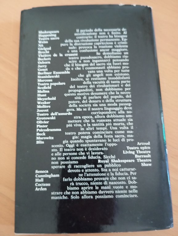 Il teatro e il suo spazio, Peter Brook, Feltrinelli, 1968