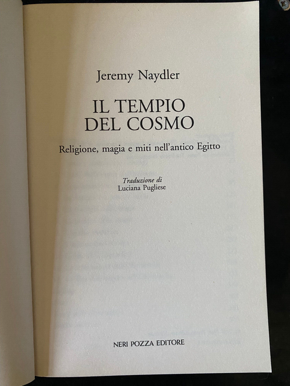 Il tempio del cosmo, Jeremy Naydler, Neri Pozza, 1997