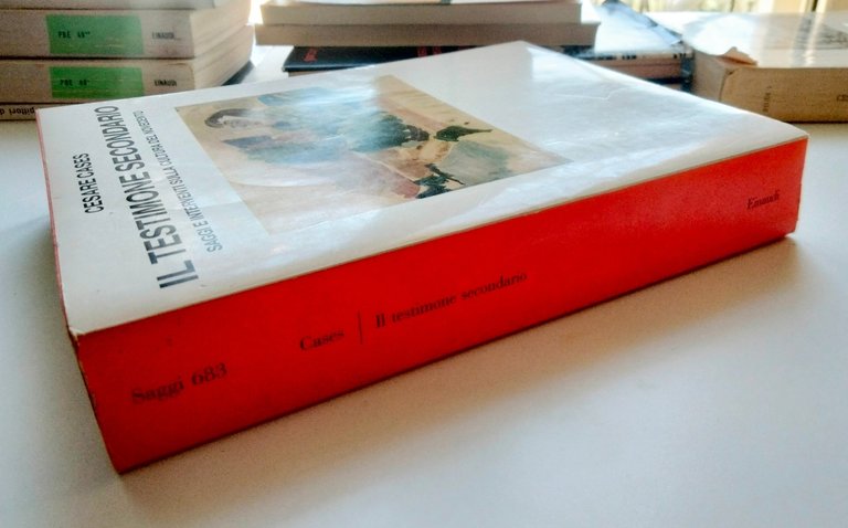 Il testimone secondario, Cesare Cases, Einaudi, 1985