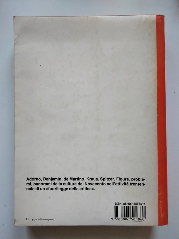 Il testimone secondario, Cesare Cases, Einaudi, 1985