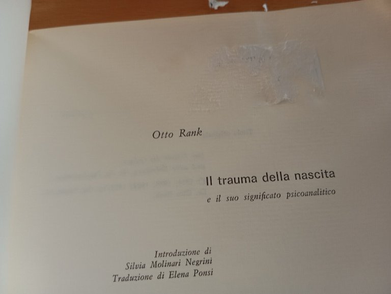 Il trauma della nascita, Otto Rank, Guaraldi, 1972