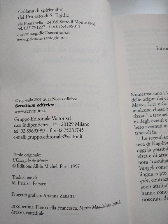 Il vangelo di Maria, Jean-Yves Leloup, Servitium 2011 | Immagine Gallery 7