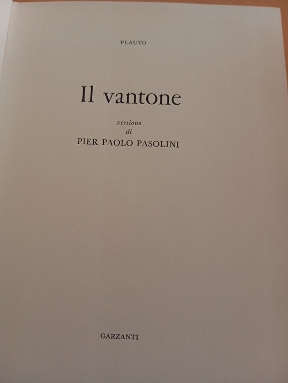 Il vantone di Plauto, Pier Paolo Pasolini, Einaudi, 1963