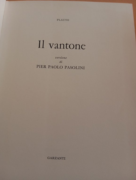 Il vantone di Plauto, Pier Paolo Pasolini, Einaudi, 1963