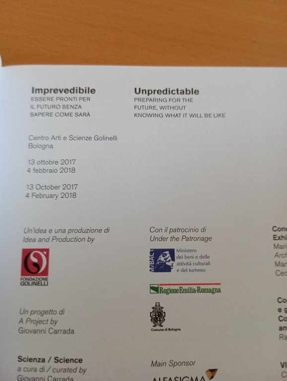 Imprevedibile Unpredictable essere pronti per il futuro, Giovani Carrada, 2018