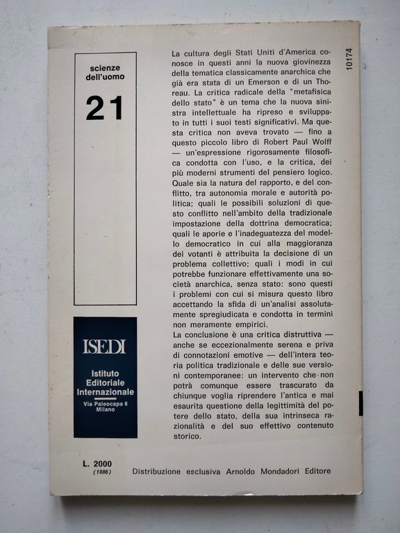 In difesa dell'anarchia, Robert Paul Wolff, ISEDI, 1973 | Immagine Gallery 2