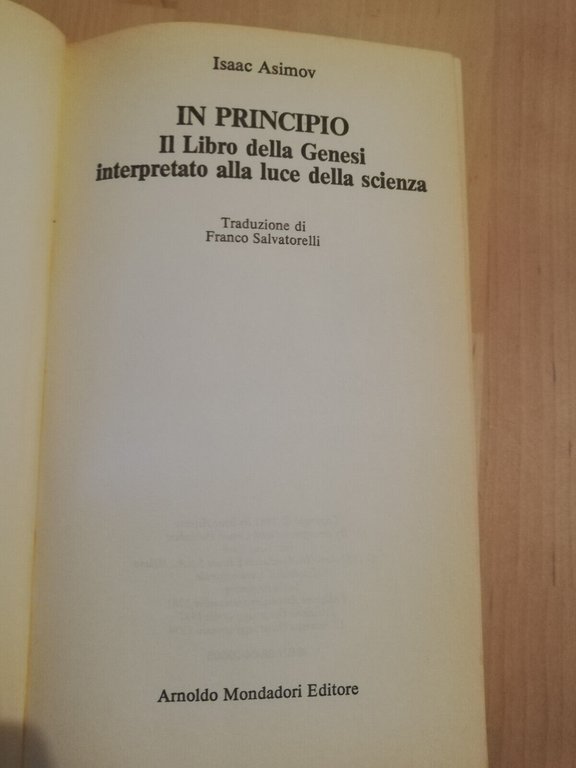 In principio. Il libro della Genesi interpretato, Isaac Asimov, 1994, …