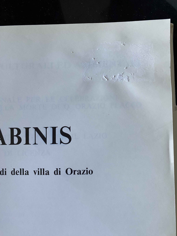 In Sabinis. Architettura e arredi della villa di Orazio, 1993