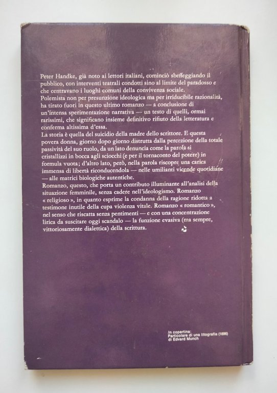 Infelicità senza desideri, Peter Handke, Garzanti, 1976