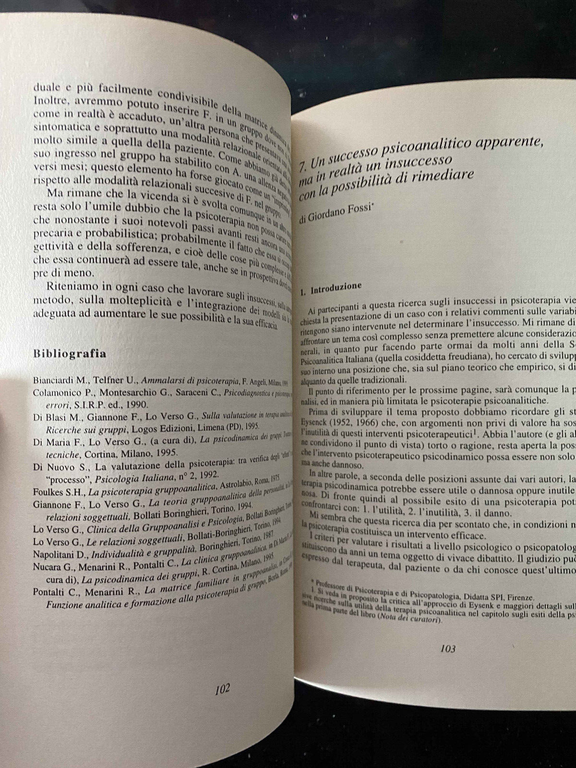 Insuccessi in psicoterapia, Piccini - Bavestrello, Franco Angeli, 1996