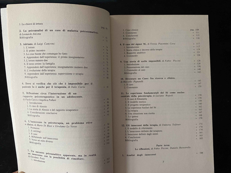 Insuccessi in psicoterapia, Piccini - Bavestrello, Franco Angeli, 1996